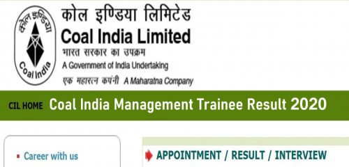 Coal India Ltd. Management Trainee Result (Out) 2020