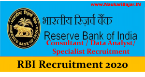 Read more about the article RBI Lateral Recruitment Consultant/Specialists/Analyst Online Form 2020