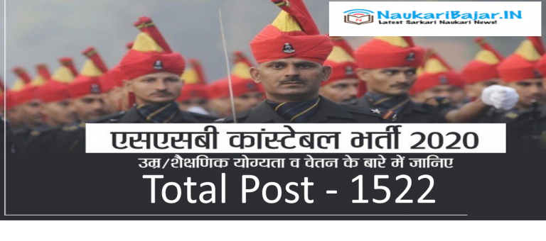 SSB Constable Recruitment 2020