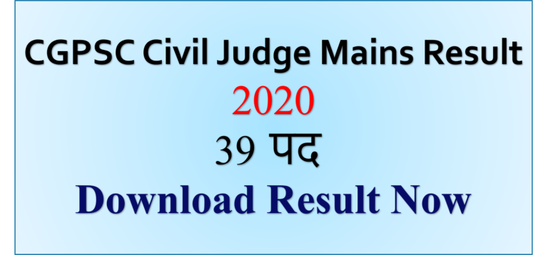 Cgpsc Civil Judge Result