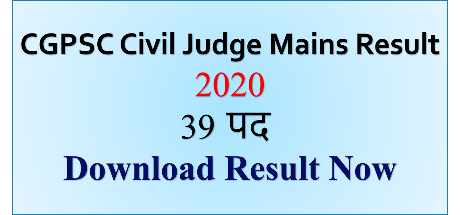 Cgpsc Civil Judge Result