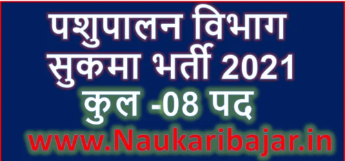 Read more about the article Sukma Pashu Palan Department Recruitment 2021 : पशुपालन विभाग सुकमा भर्ती 2021