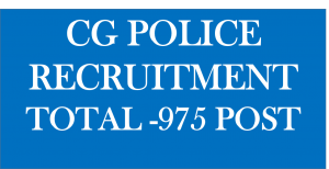 Read more about the article CG Police Sub Inspector Online Form 2021: छ.ग. पुलिस विभाग उप निरिक्षक, सूबेदार, प्‍लाटून कमांडर के 975 पदों में भर्ती