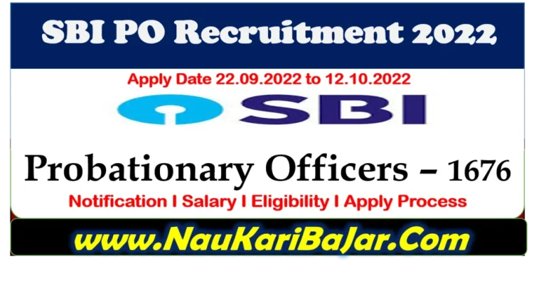 SBI PO Recruitment 2022