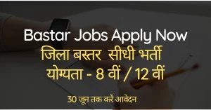 Read more about the article बस्‍तर जिला में डाटा एंट्री आपरेटर भर्ती । Data Entry Operator Vacancy 2023 I 30 जून 2023 तक करें आवेदन