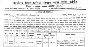 Read more about the article Khanij Vibhag Kanker Bharti 2023 I खनिज विभाग कांकेर में विभिन्‍न रिक्‍त पदों में भर्ती के लिये जारी हुई विज्ञापन