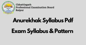 CG Vyapam Anurekhak Syllabus 2023