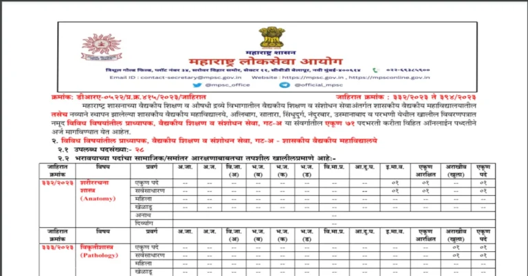 mpsc professor recruitment 2023