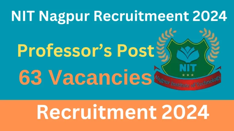 NIT Ragpur Assistant Professor Recruitment 2024