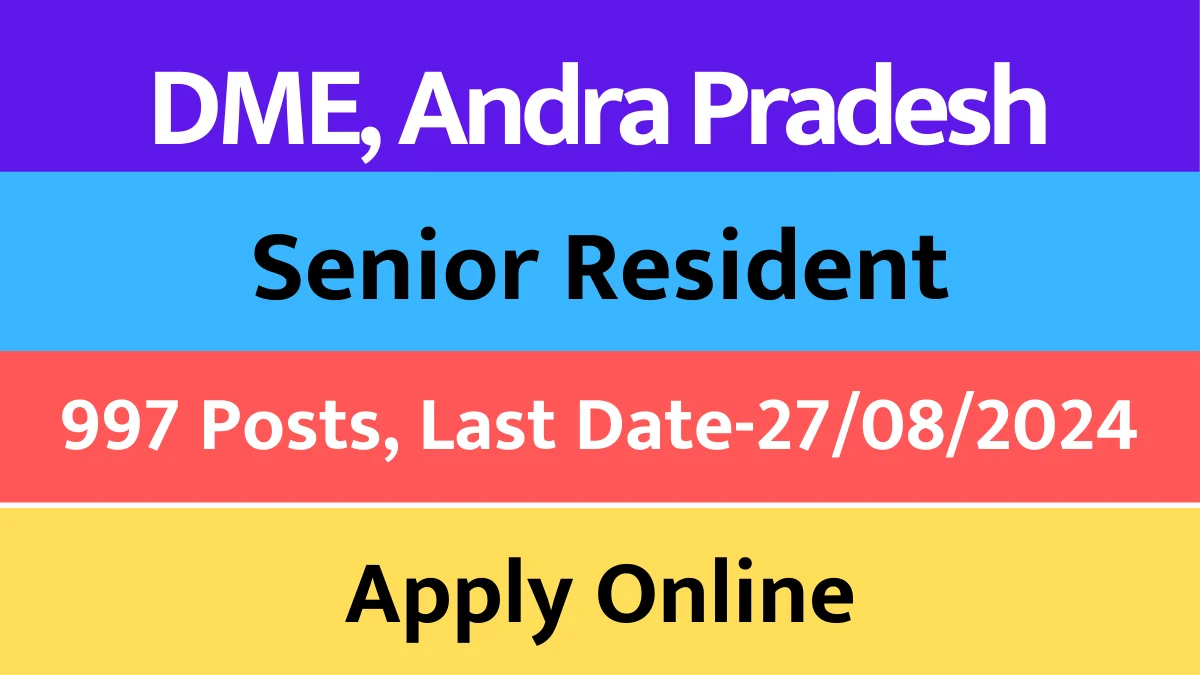 DME Ap Senior Resident Recruitment 2024